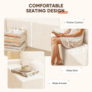108" Modular Sectional Sofa Boneless Couch with L-Shape Chaise