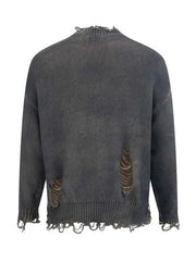Men Make old Ripped Sweater