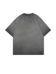 Women's Washed Vintage Letter Graphic Tee