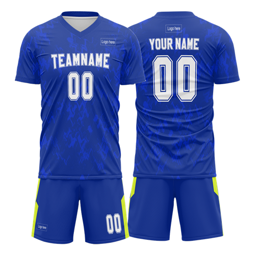 Custom Blue Soccer Uniform Jersey