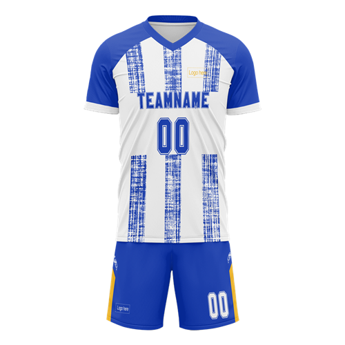 Custom Figure Blue Soccer Uniform Jersey